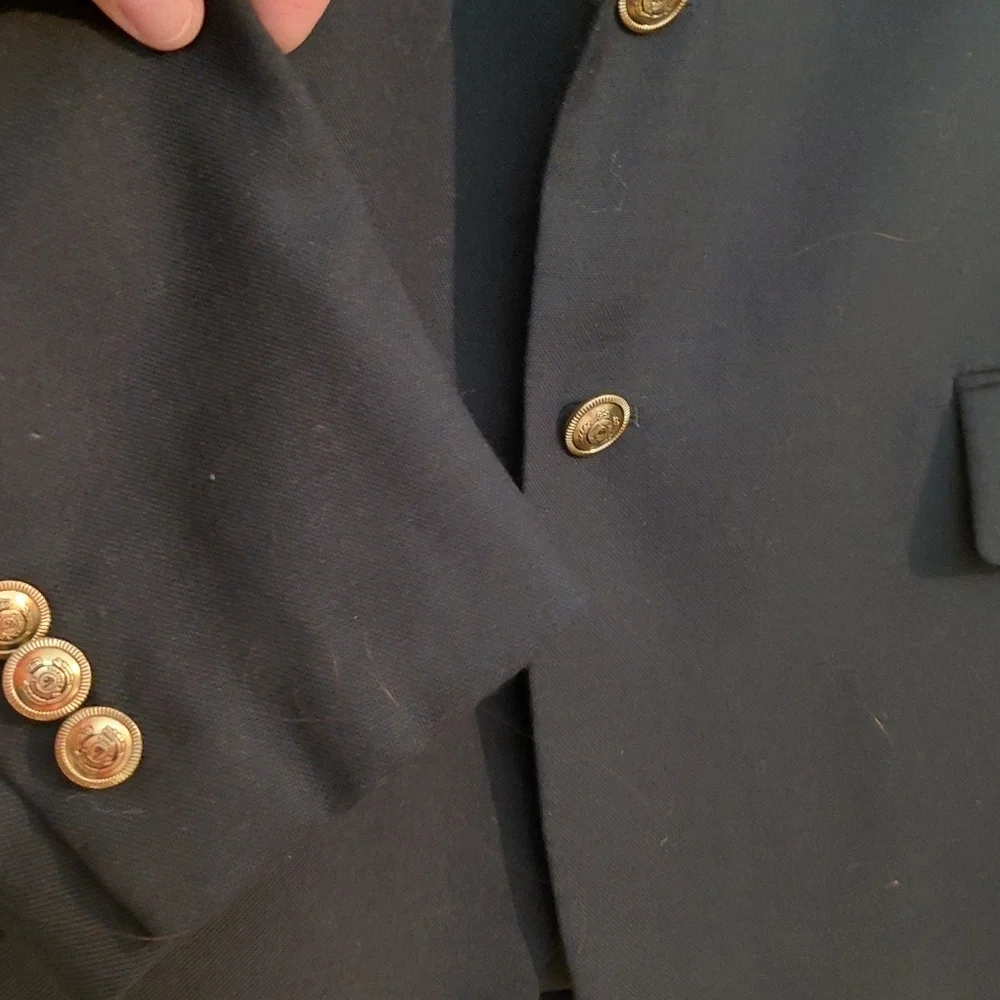 Vintage Navy Blazer with Gold Buttons